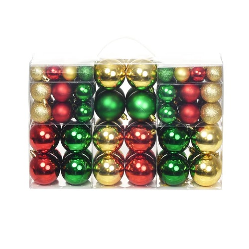 Christmas Balls 100 pcs Red/Gold/Green