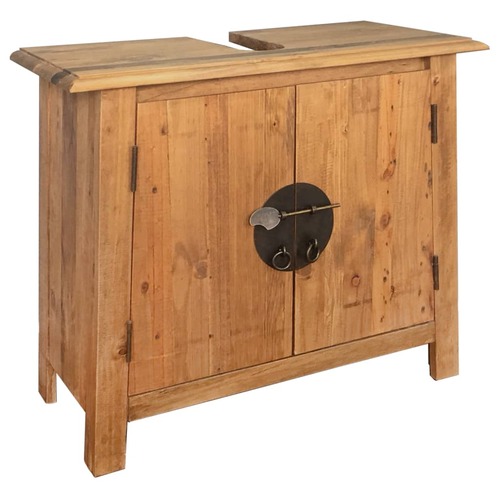 Bathroom Vanity Cabinet Solid Recycled Pinewood 70x32x63 cm