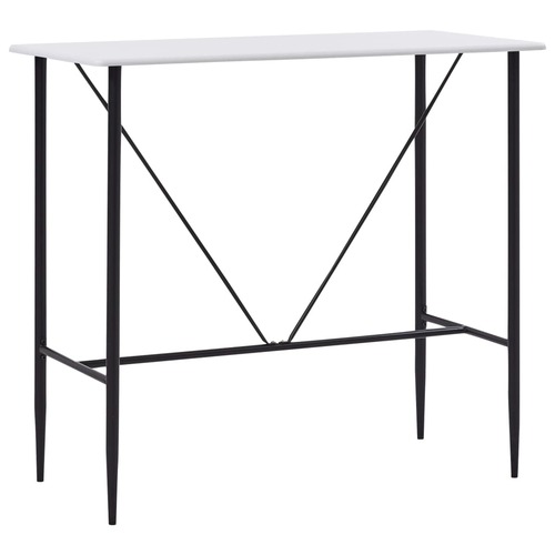 Bar Table White 120x60x110 cm MDF