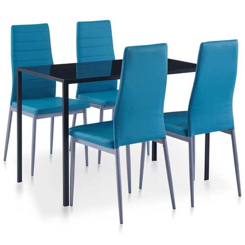 Five Piece Dining Set Blue