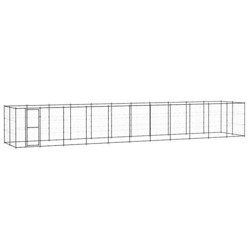 Outdoor Dog Kennel Steel 26.62 m²