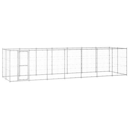 Outdoor Dog Kennel Galvanised Steel 16.94 m²