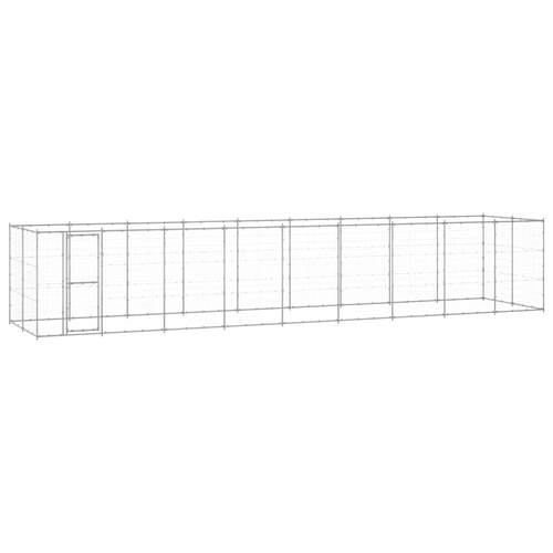 Outdoor Dog Kennel Galvanised Steel 21.78 m²