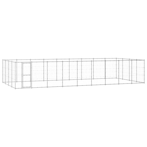 Outdoor Dog Kennel Galvanised Steel 43.56 m²