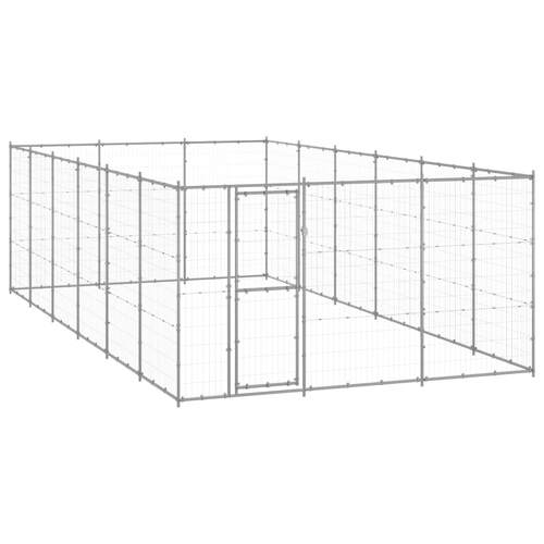 Outdoor Dog Kennel Galvanised Steel 21.78 m²