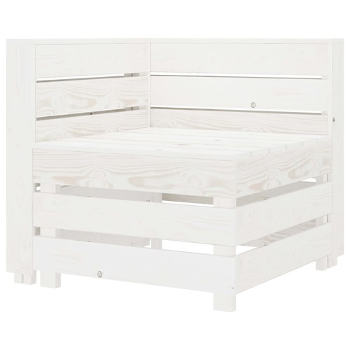 Garden Pallet Corner Sofa White Wood