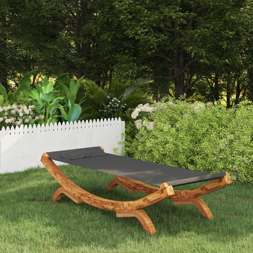 Hammock 100x188.5x44 cm Solid Bent Wood Anthracite