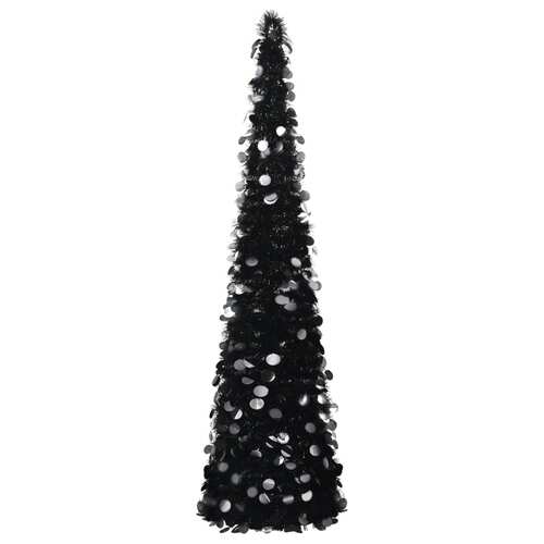 Pop-up Artificial Christmas Tree Black 180 cm PET