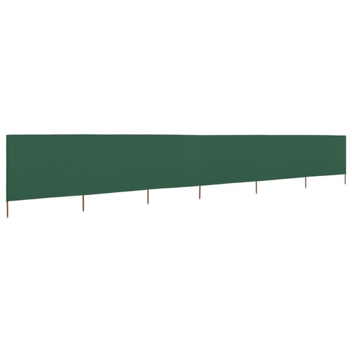 6-panel Wind Screen Fabric 800x80 cm Green