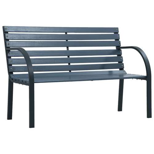 Garden Bench 120 cm Grey Wood