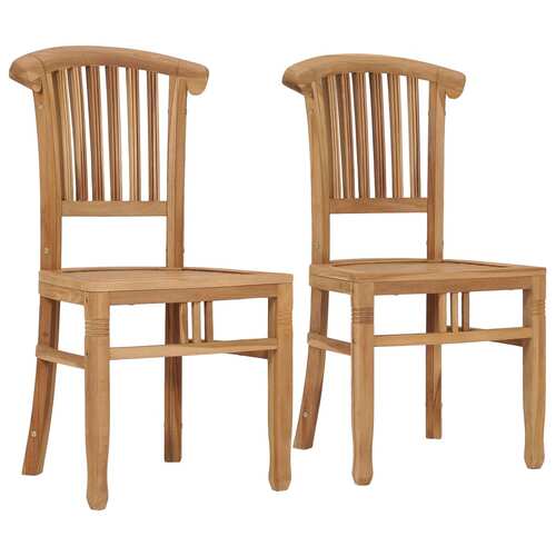 Garden Chairs 2 pcs Solid Teak Wood