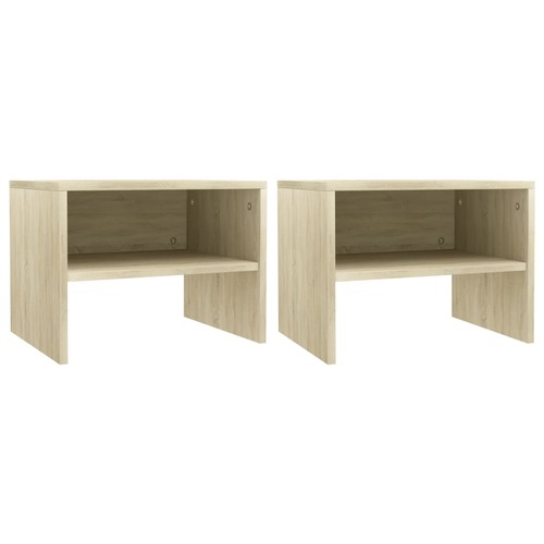 Bedside Cabinets 2 pcs Sonoma Oak 40x30x30 cm Chipboard