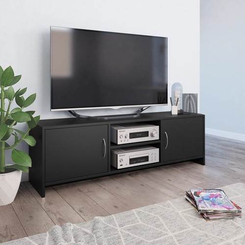 TV Cabinet Black 120x30x37,5 cm Chipboard