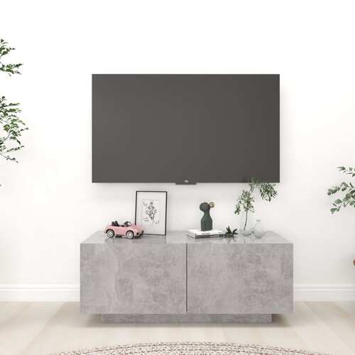 TV Cabinet Concrete Grey 100x35x40 cm Chipboard