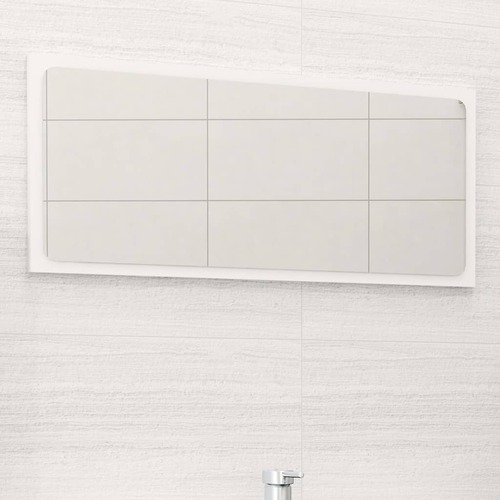 Bathroom Mirror White 80x1.5x37 cm Chipboard