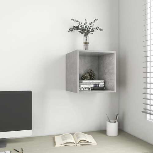 Wall Cabinet Concrete Grey 37x37x37 cm Chipboard