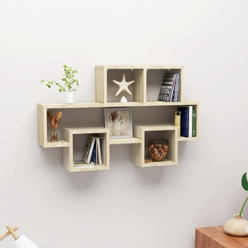 Car-shaped Wall Shelf Sonoma Oak 82x15x51 cm Chipboard