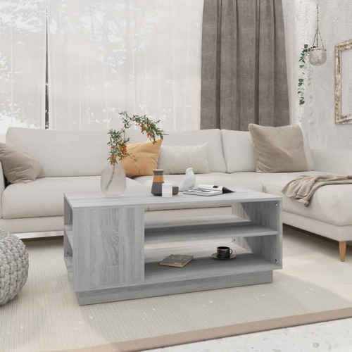 Coffee Table Grey Sonoma 102x55x43 cm Chipboard