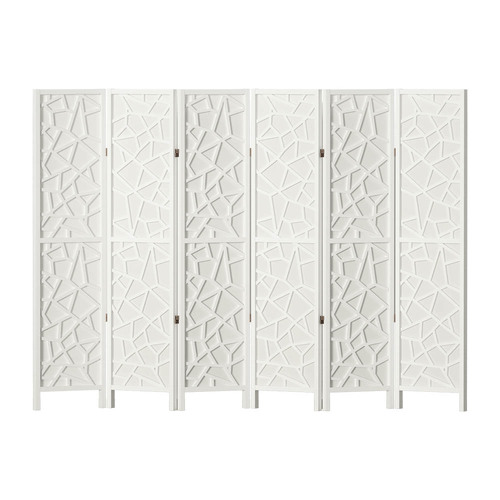 Artiss Clover Room Divider Screen Privacy Wood Dividers Stand 6 Panel White