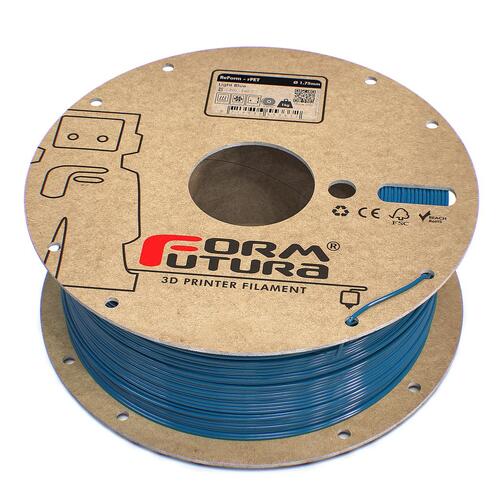 Glass feel recycled PETG Filament ReForm - rPET 1.75mm 1000 gram Light Blue 3D Printer Filament