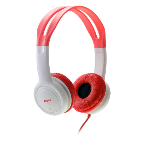 MOKI Volume Limited Kids Red Headphones