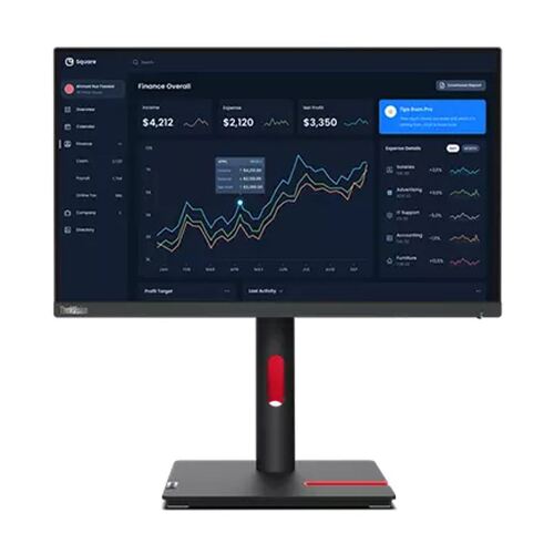 LENOVO ThinkVision T22i-30 21.5' FHD IPS Monitor 1920x1080 16:9 Anti-Glare Height Adjustable Titl Swivel Pivot 4xUSB3.2 Hub VGA DP HDMI Audio 3yr