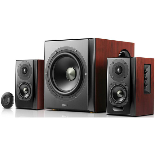 Edifier S350DB 2.1 Bluetooth Multimedia Speakers w/Subwoofer - 3.5mm/Optical/BT 4.1 AptX Wireless Sound/ Remote Control/8inch Booming Subwoofer