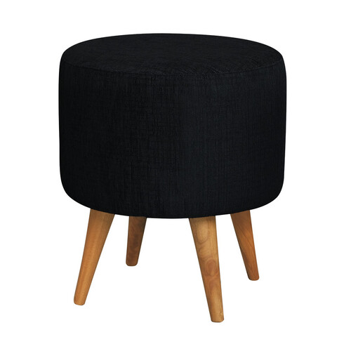 Manhattan Round Ottoman (Black)