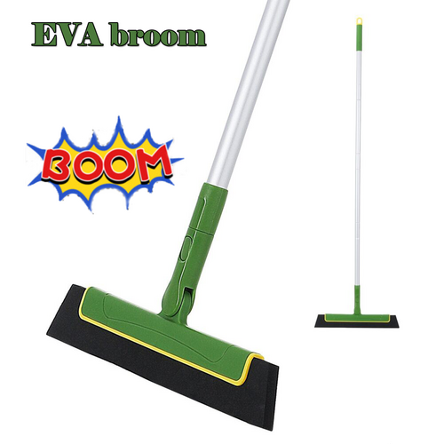 Green Floor Squeegee WiperBroom Floor Tile Cleaning Household Extendable Handle 