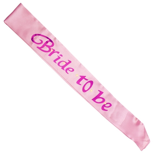 Pink Bride To Be Flashing Sash