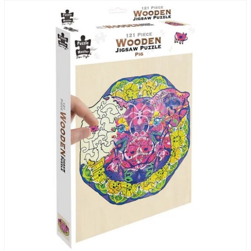 Pig Wooden Puzzle 121 Piece Puzzle