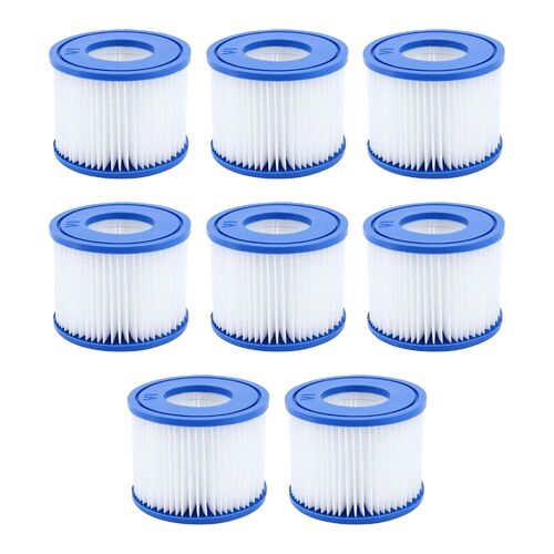 NOVEDEN 8 Pack Hot Tub Spa Filter Replacement Cartridge Size ? (Blue and White) NE-FR-100-JIZ