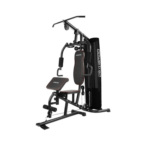 Powertrain Multi Station Home Gym With 68kg Weights Preacher Curl Pad