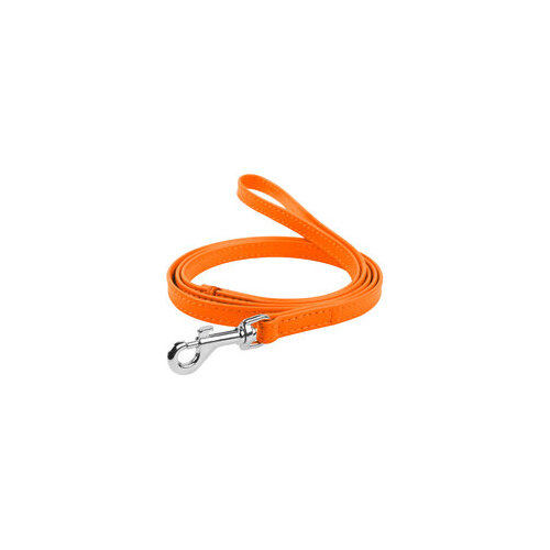 Waudog Leather Flat Clip Leash W9MM - L122CM ORANGE