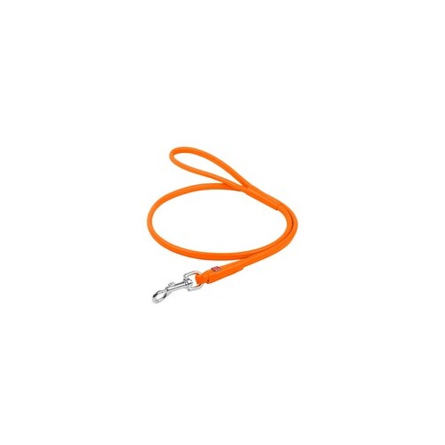 Waudog Leather Round Clip Leash W10MM- L183CM ORANGE