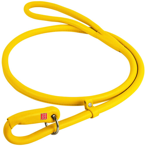 Waudog Leather Round Slip Leash W8MM- L183CM YELLOW