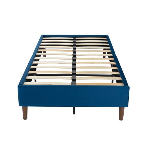 Velvet Blue Bed Frame – Double