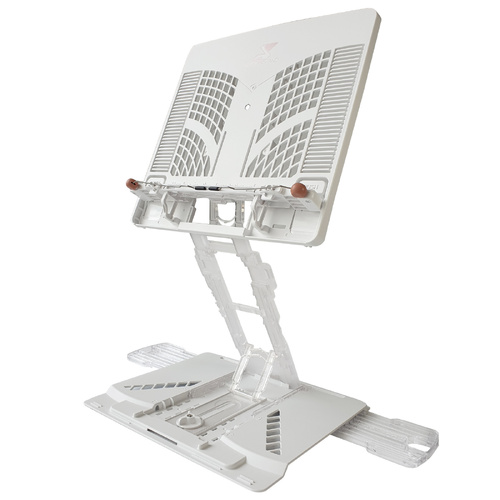 Pelican Stand White Adjustable Laptop Holder Foldable Tablet Book PC Desk