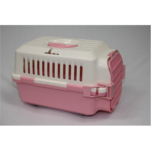 YES4PETS Small Dog Cat Crate Pet Carrier Rabbit Guinea Pig Cage With Tray-Pink