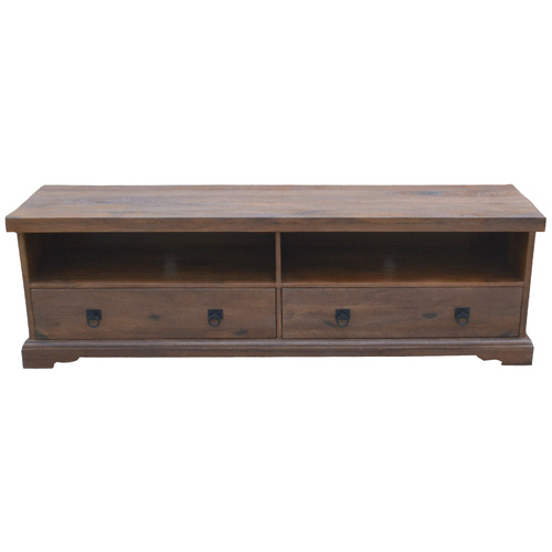 Florence  ETU Entertainment TV Unit 180cm 2 Drawer Solid Mango Timber Wood