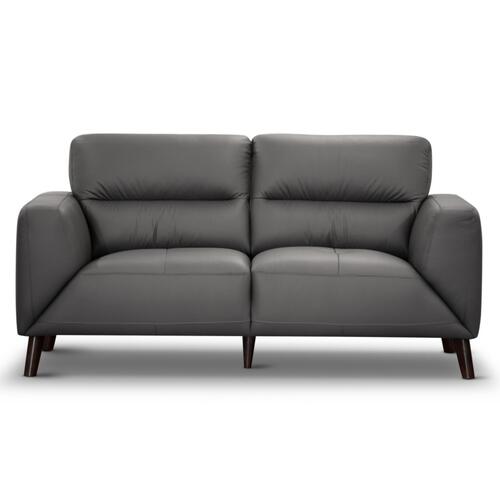 Downy  Genuine Leather Sofa 2 Seater Upholstered Lounge Couch - Gunmetal