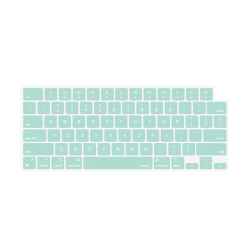 Keyboard Cover Skin For MacBook Air Pro 13 13.6 14 15.3 16 A2442 A2779 A2485 A2780 A2681 A2941 M1 M2 2021 to 2023 Mint Green