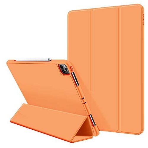 iPad Pro 11 Inch 2020 Soft Tpu Smart Premium Case Auto Sleep Wake Stand Cover Pencil holder Orange