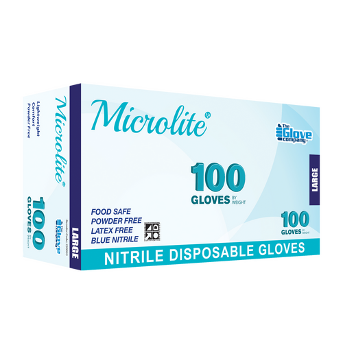 Microlite Nitrile - Disposable Medical Gloves - 100pc Large