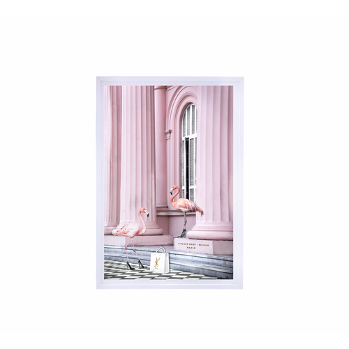 Interior Ave - Saint Pink - 90cm x 60cm White Framed Artwork