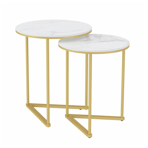 Interior Ave - Nala Gold Nested Side Table Set