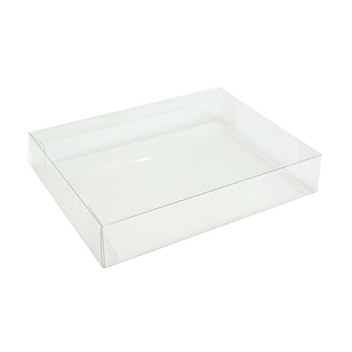 100 Pack of 15*15*4cm Clear PVC Plastic Folding Packaging Small rectangle/square Boxes for Wedding Jewelry Gift Party