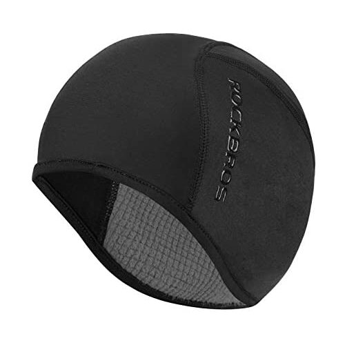 Helmet Fleece Inner Liner Cycling Skull Cap Winter Thermal MTB Mountain Cycling Cap for Men Women Headwear for Running Skiing & Winter Sports BLACK Ro