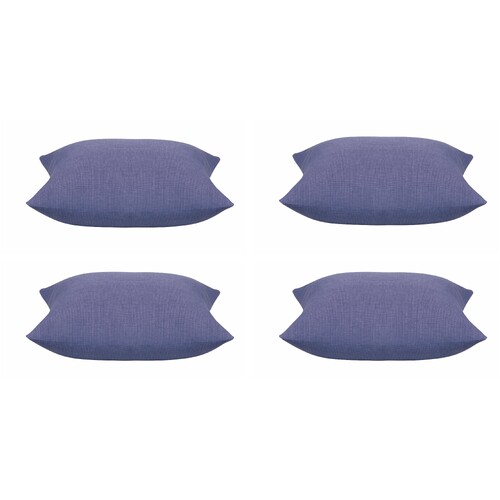 Pack of 4 Elements Indigo Blue Base Colour Square Cushion Covers