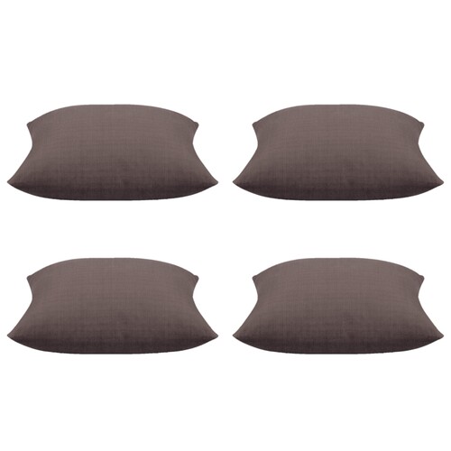 Pack of 4 Elements Stone Brown Solid Base Colour Square Cushion Covers